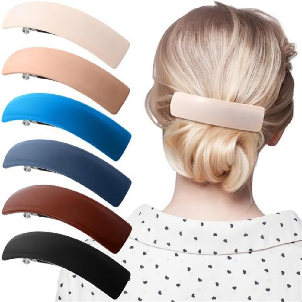 Classic Matte Hair Barrette Clip - Multi Color Set